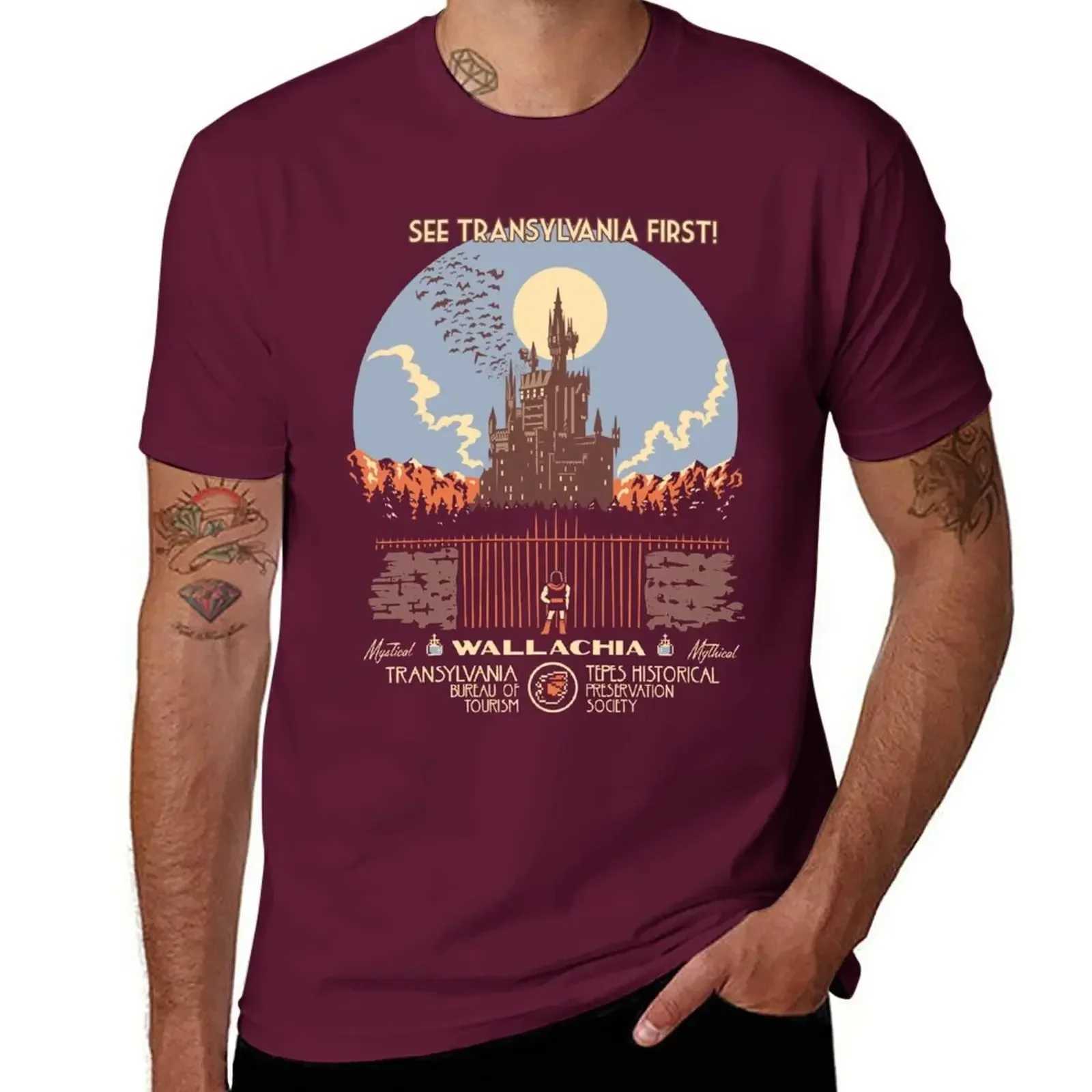 New to Castlevania First! T-shirt for sports enthusiasts cute clothes plain weave T-shirt mens A-Team short sleeved T-shirt W241223