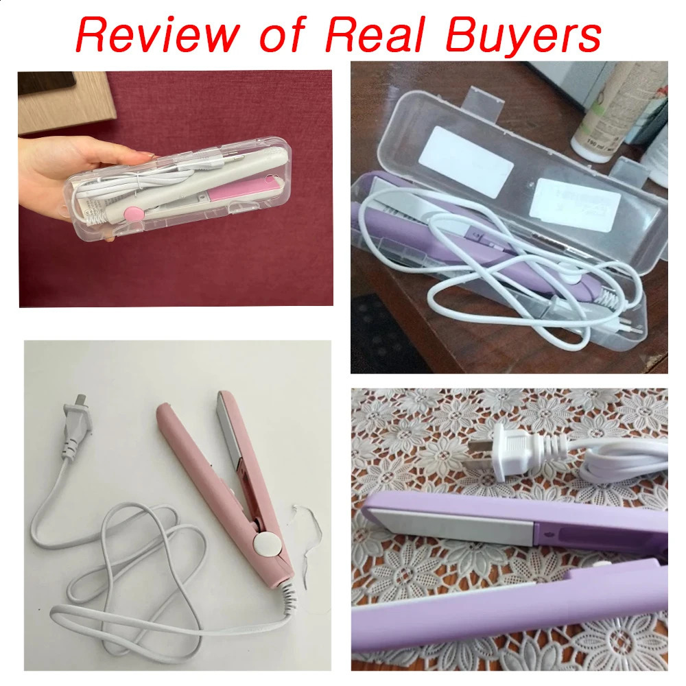 Portable Mini Hair Straightener Flat Iron Hair Curler For Men Women Short Hair Wave Hairstyling Dual Voltage Straightening Irons 241224