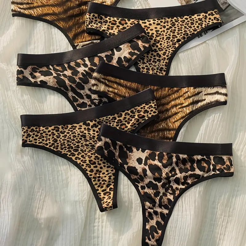 1/3PCS/Set Sexy Women's Panties Fashion Leopard Thongs Woman Seamless Underwear gerie Breathable Cozy G-Strings Hot T-Back
