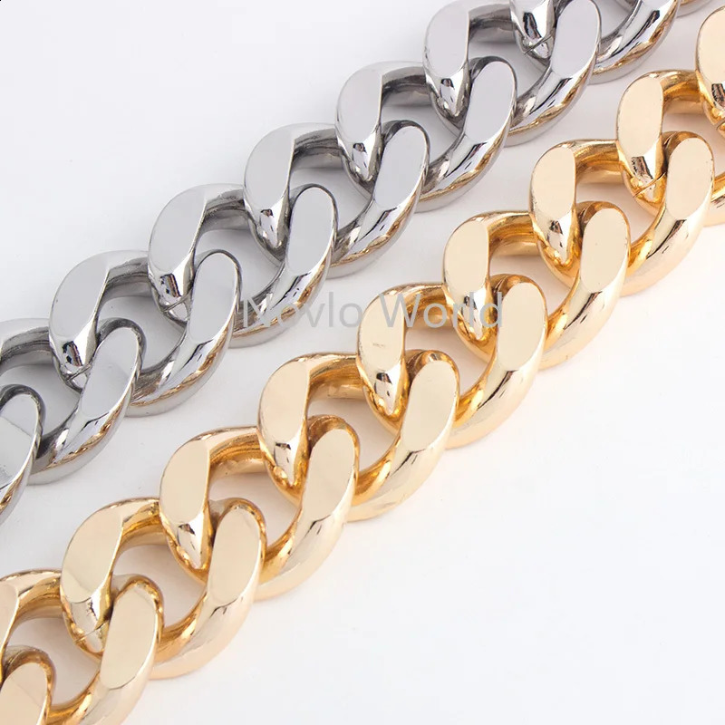 Nolvo World 1-3 meters thick 30mm wide gold/silver coin bag strap used for cross body bag womens aluminum chain 241223