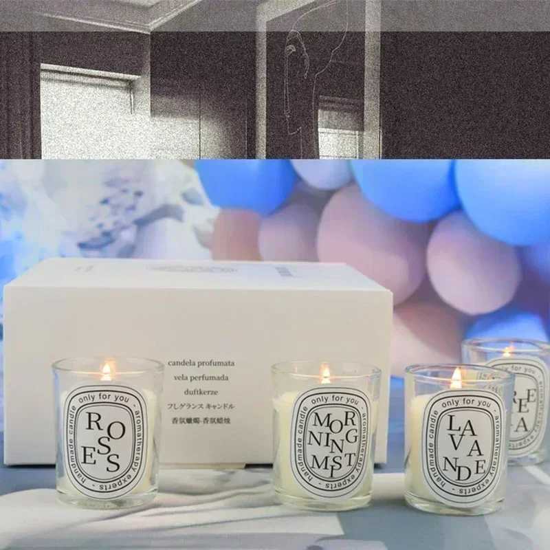 Romantic Transparent Scented Fragrance Candle Aromatic Candles Wedding Candle Jar Light GiftXJ241223