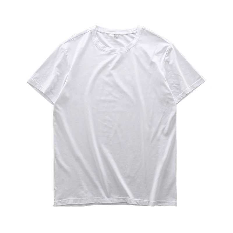 Dukeen summer thin silk mens workwear short sleeved casual soft fitness top pure cotton ultra-fine T-shirt W241223