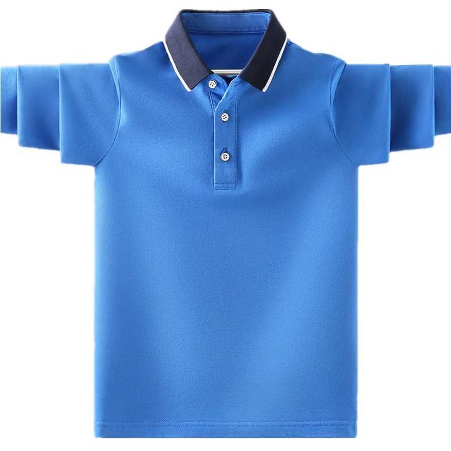 Childrens polo shirt fashion brand design childrens casual long sleeved top teenagers and boys 4 6 8 10 12 14 year clothing W241223