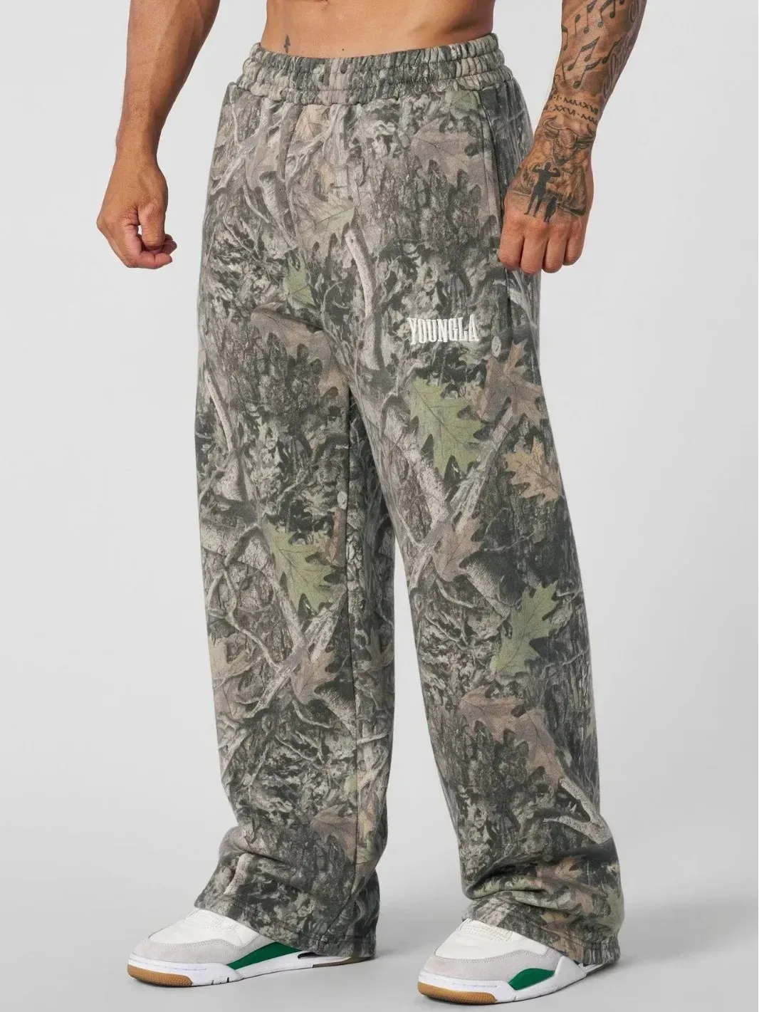 Fashion Casual Pants Digital Camo Printed Straight Leg Pants Sports Loose Wide Leg Pants