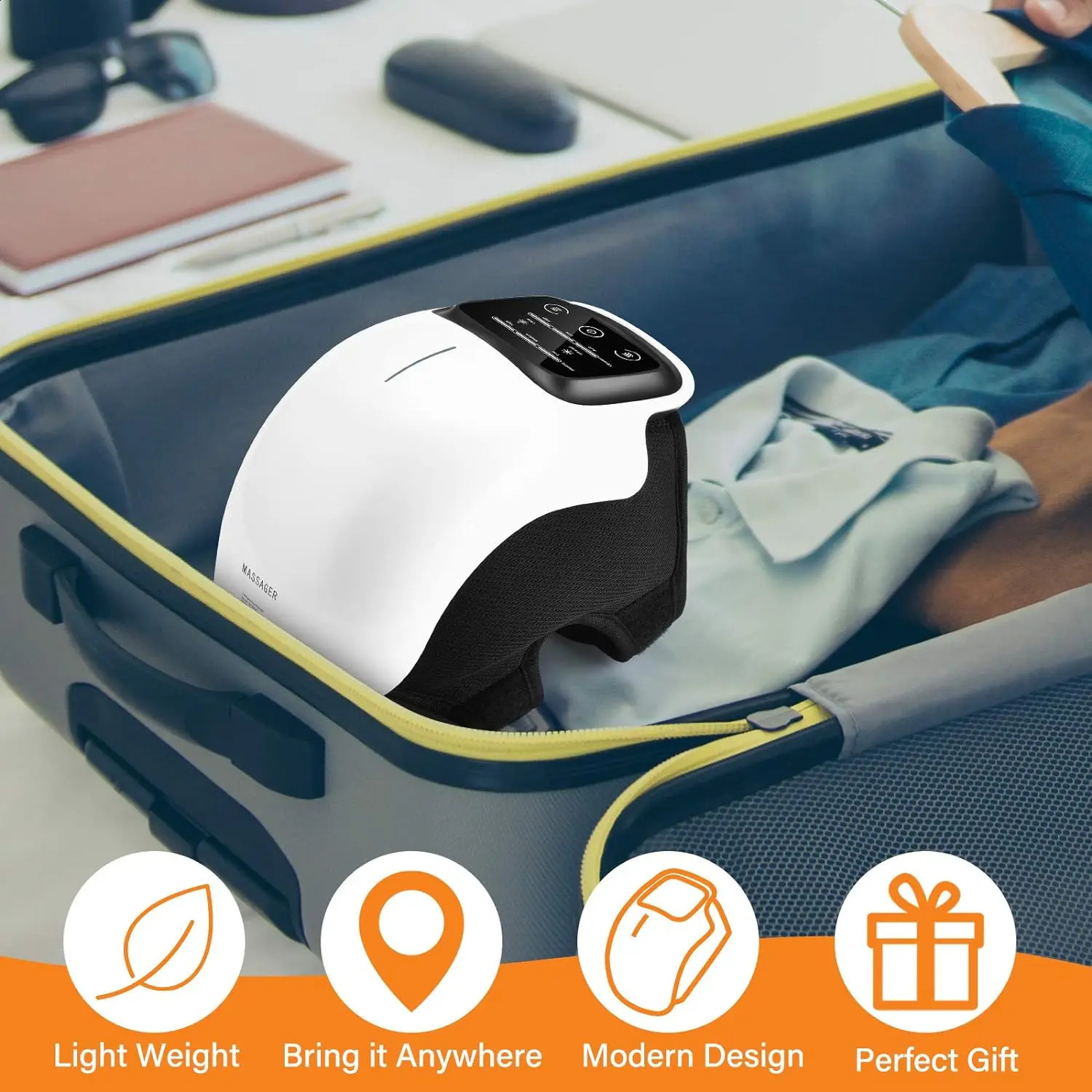 Smart Compress Knee Massagers Electric Relaxing Leg Joint Heating Vibration Massager Cordless Knee Pads Gift for Mom and Dad 241224