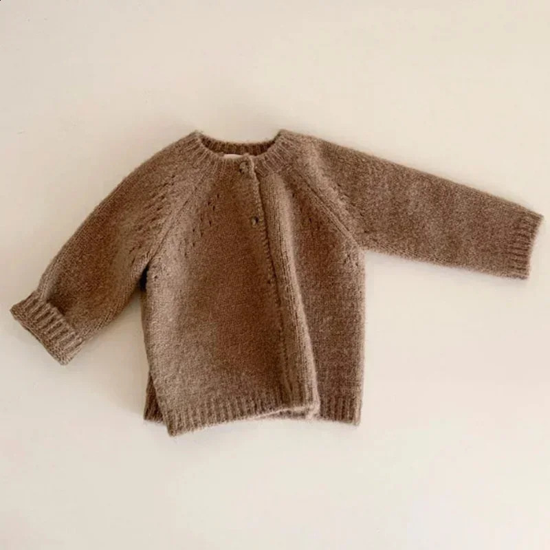 Autumn Spring Baby Girl Cardigans Baby Girls Knitwear Coats Long-sleeve Cotton Baby Jacket Tops Toddler Girls Knit Sweater 241223