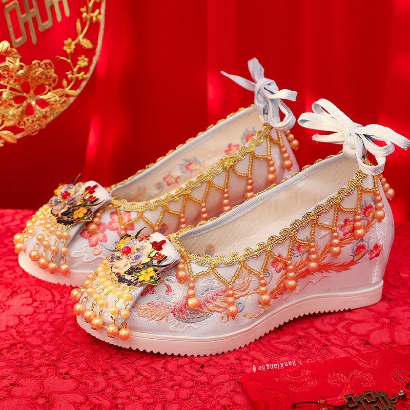Rhie Pearl Design Suower Open Toe Sandals Retro New Wedding Bride High Heels New Sexy Summer Women Shoes