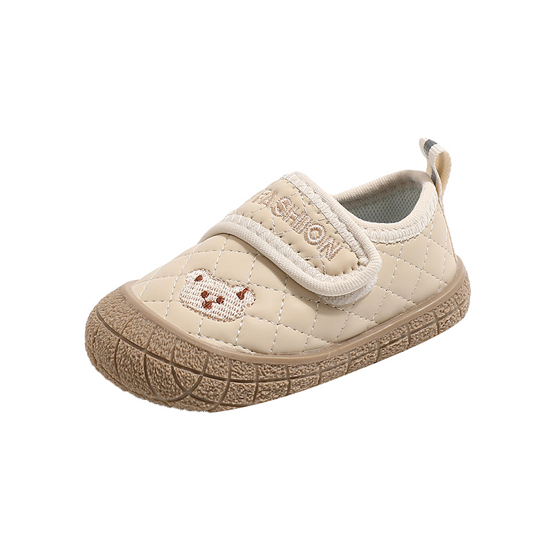 Baby Shoes Cartoon Little Bear Embroidery First Walkers Toddler Shoes Anti-Slip Happysteps Boys Girls Sneakers Infant Casual Shoes Sizes US0.5C-US4C