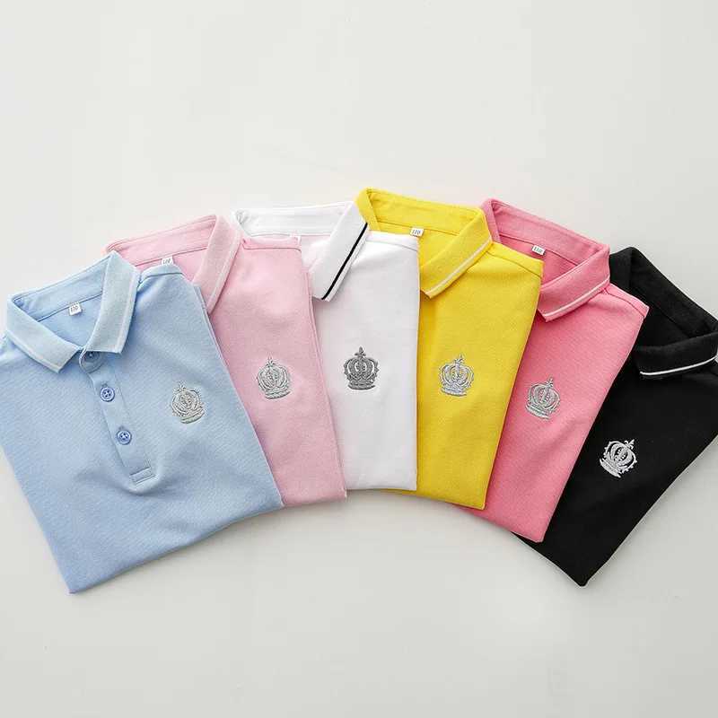 Clibeso boys polo shirt childrens short sleeved cotton T-shirt embroidered childrens summer coat top school sportswear W241223