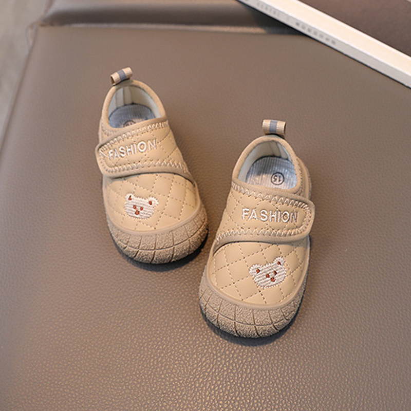Baby Shoes Cartoon Little Bear Embroidery First Walkers Toddler Shoes Anti-Slip Kidsnest Boys Girls Sneakers Infant Casual Shoes Sizes US0.5C-US4C
