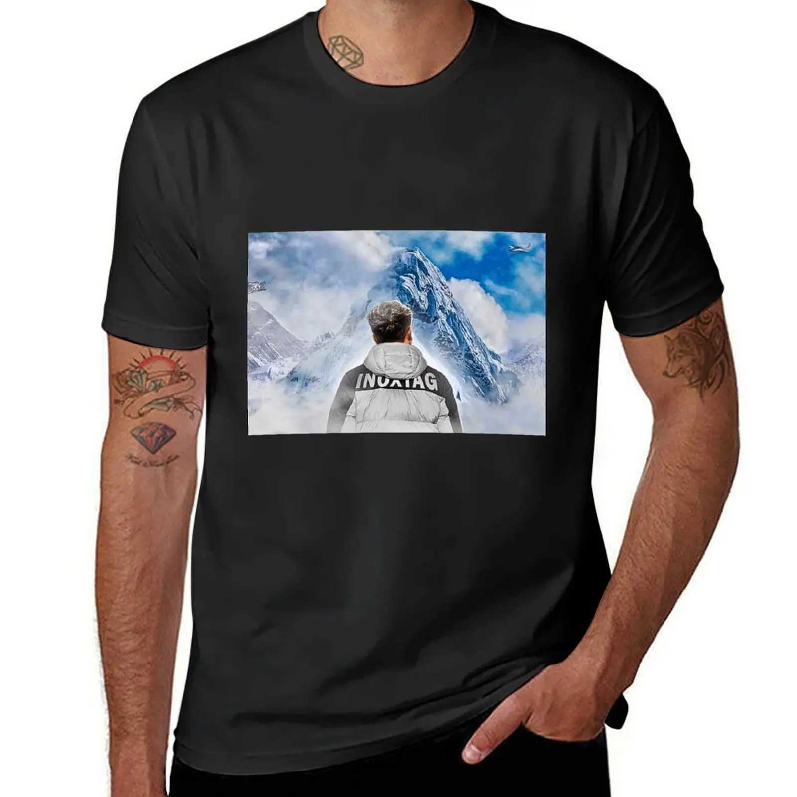 Inoxtag Everest - Stainless steel T-shirt hippie costume anime plain sweater men W241223
