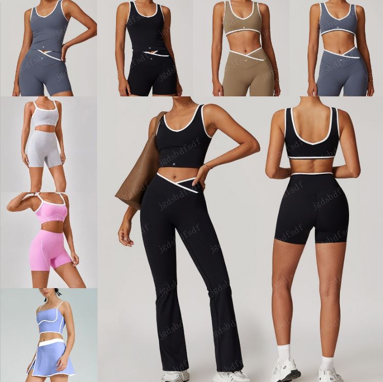 0512 Yoga Set Women Two Pieces bralette Gym Sports Tracksuits Bra Fitness Shorts Fared Pant Workout Sports Clothes