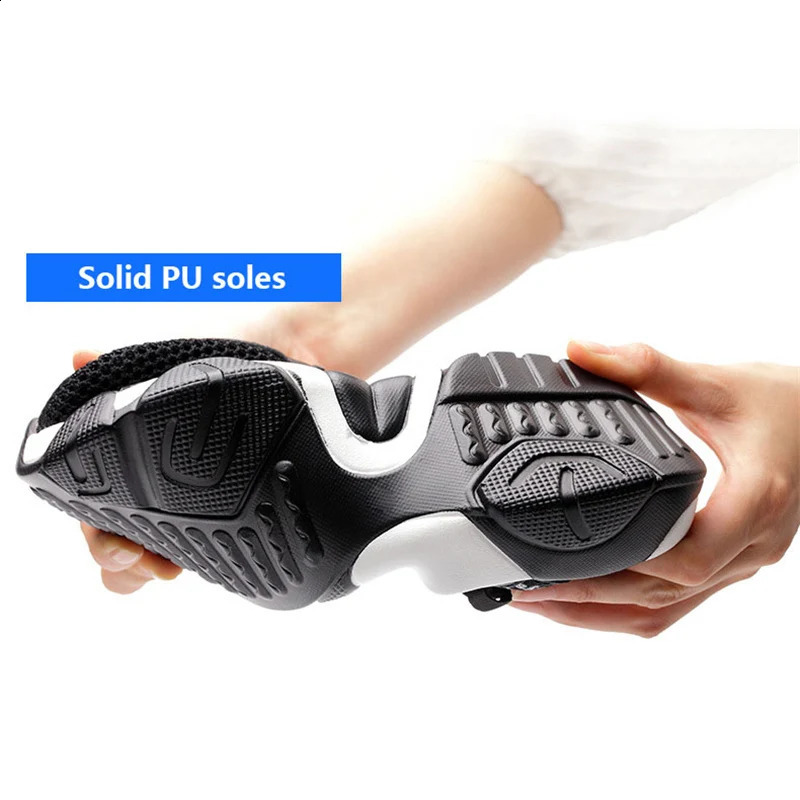 steel toe work safety shoes lightweight breathable reflective casual sports shoes anti perforation womens protective boots 241223
