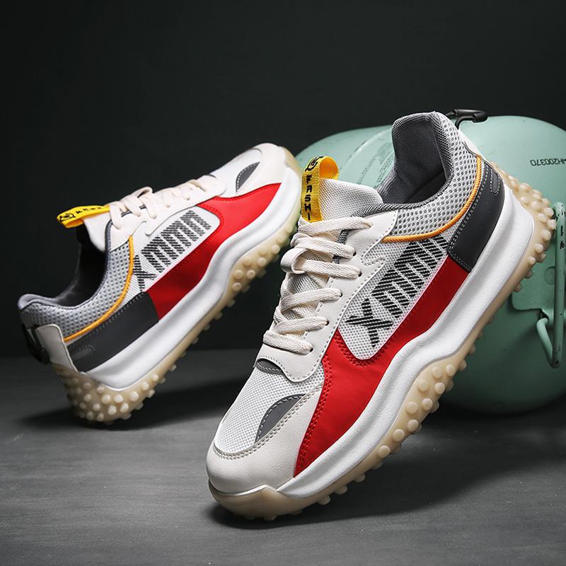 Men Sports Fashion Printing Chunky Shoes Korean Version Casual Style Triple Blue Red fashion