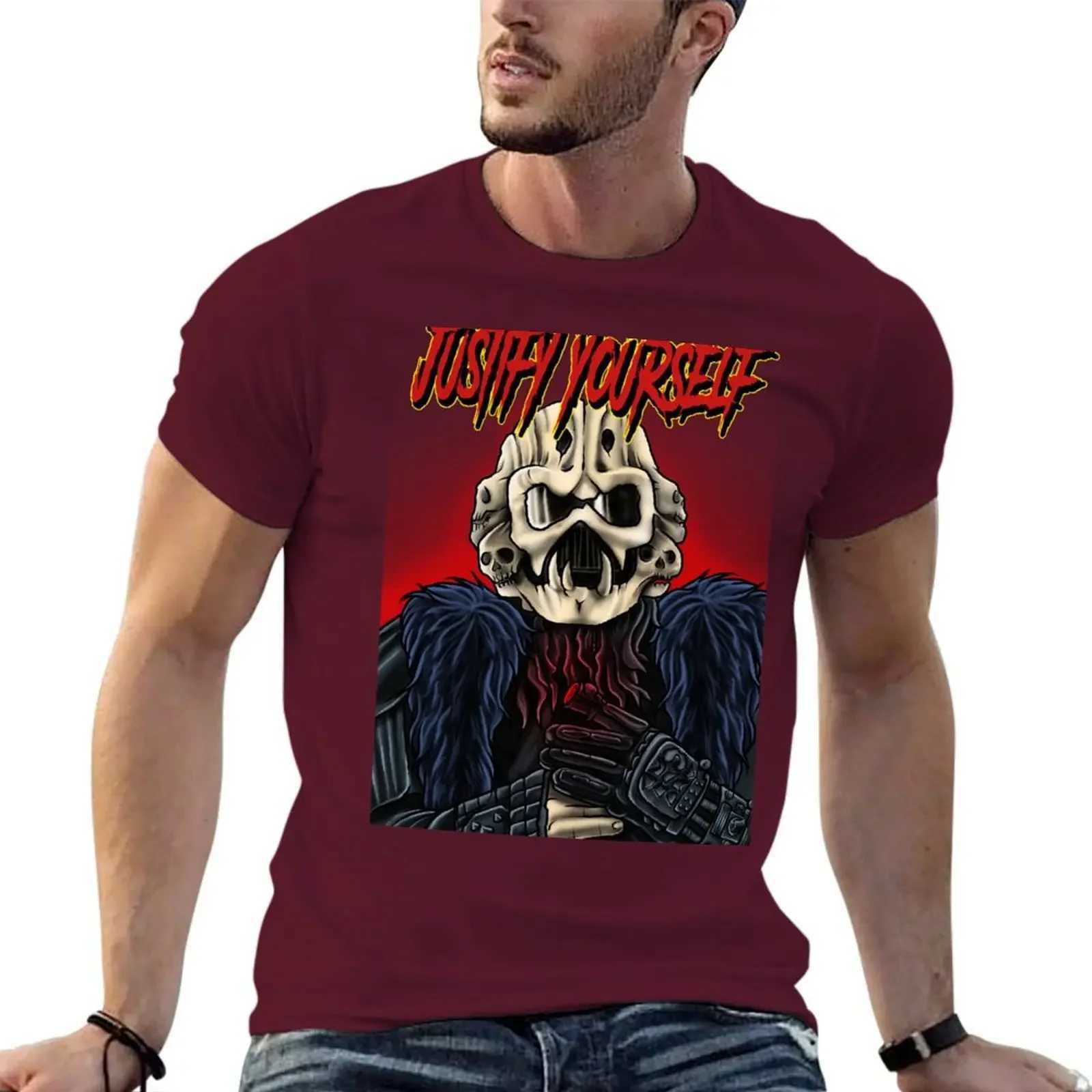 Flat fit plus size slim fit mens T-shirt red dwarf prosecutors T-shirt mens clothing harajuku oversized graphic T-shirt W241223