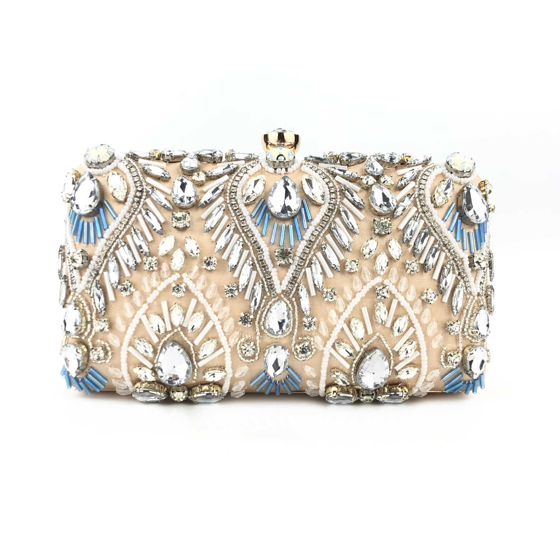 New Pearl Embroidered Rhinestone Dinner Bag Clutch Bag Dress Banquet Bag Celebrity Handbag Shoulder Bag 240920