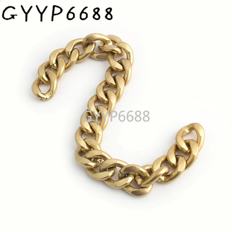 1-5 meters 19MM 15MM wide satin gold metal chain used for wallet shoulder strap handbag cross body replacement accessories 241223