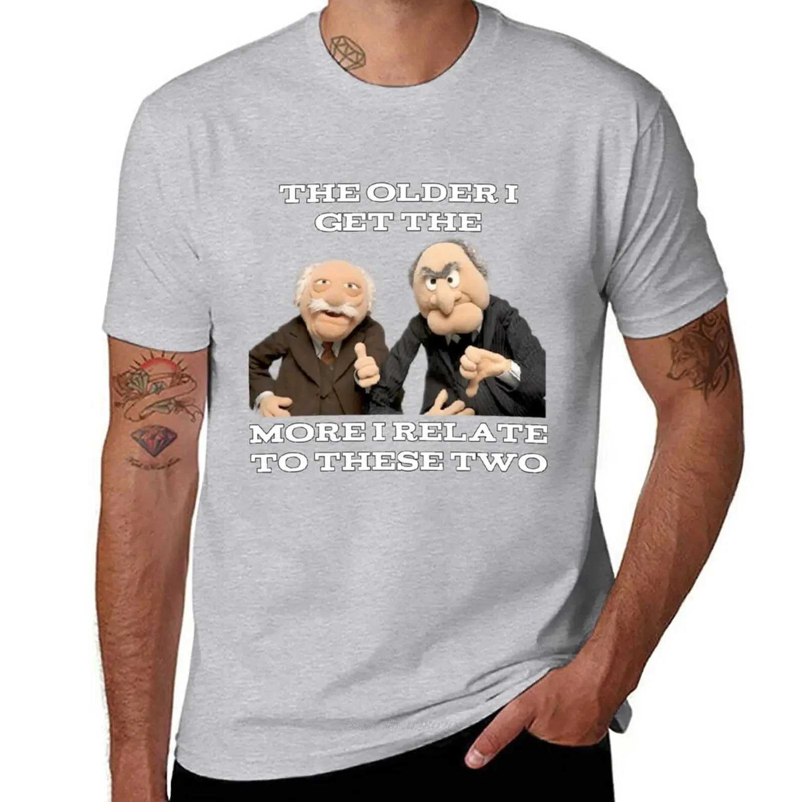 Staler and Waldorf haters will hate T-shirts plus size tops vintage short sleeved T-shirts pure white T-shirts mens T-shirts W241223