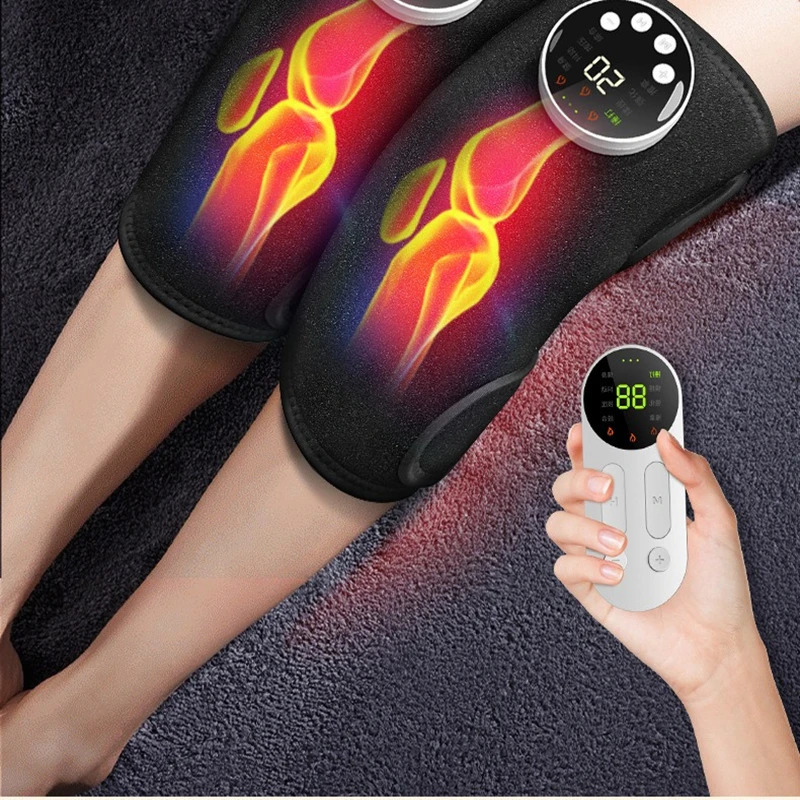 Rechargeable Heated Knee Massager Shoulder Support Adjustable Vibration and Heat Modes for Knees Elbows Shoulders Relaxation Leg 241224