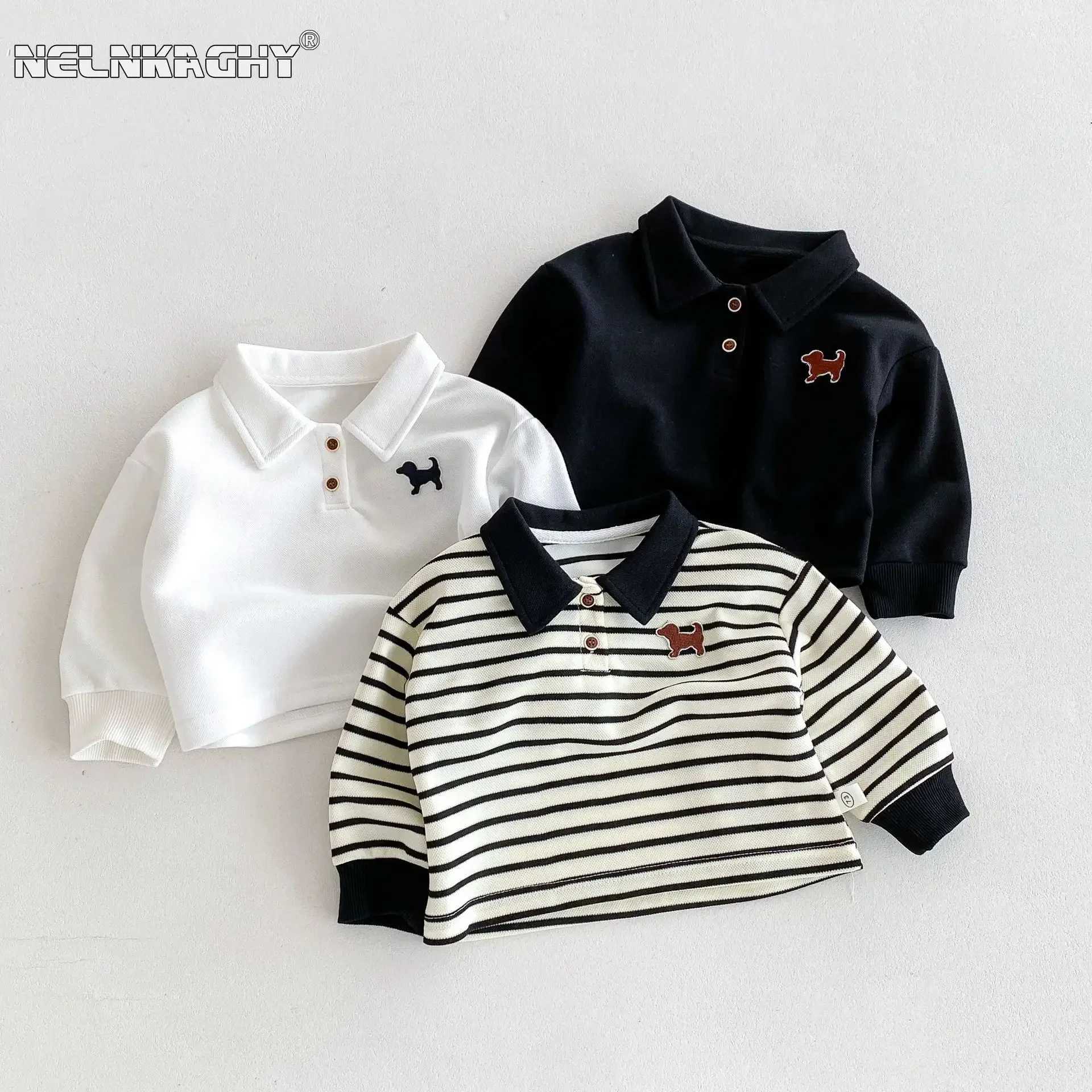 2024 Autumn New Fashion Clothing for Children Infants and Boys - Baby Long sleeved Polo Shirt Childrens Clothing 3M-5Y W241223