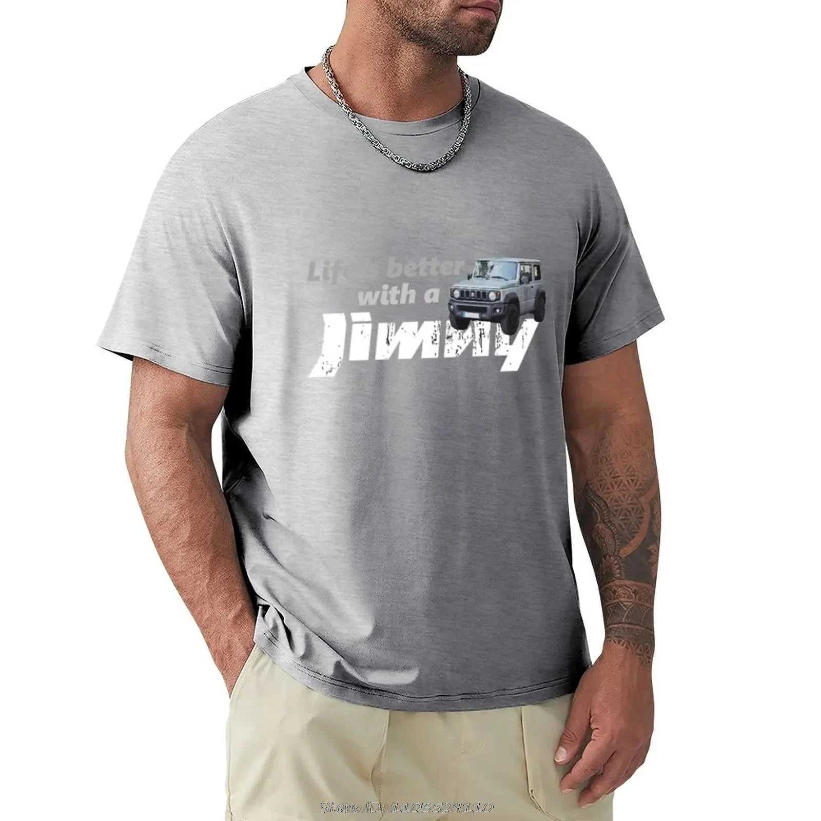 Jimny T-shirt summer clothing shirt plain weave T-shirt heavy-duty T-shirt mens clothing T-shirt W241223