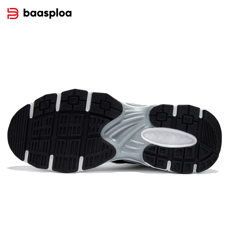 Baasploa Men Running Shoes Casual Mesh Non-slip Breathable Retro Sneakers Male Outdoor Cushion Jogging Sports Shoes