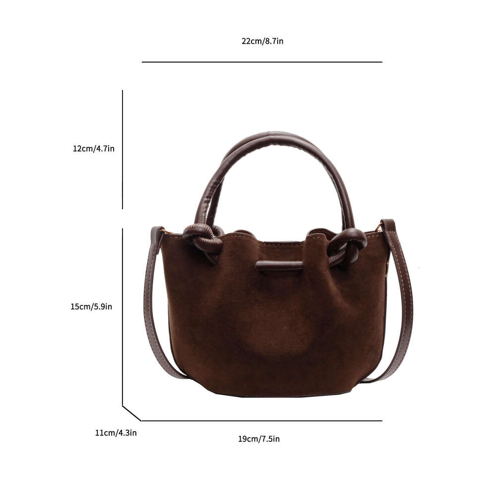 Women's Bags Handbag Retro Leather Ruffled Handbag Fashion With Removable Strap High-Grade Single Shoulder Bag