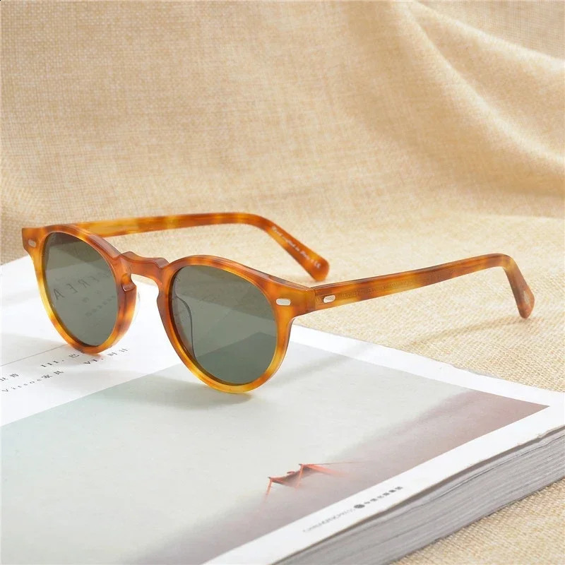 Peck Vintage Polarized Sun Glasses OV5186 Clear Frame Sunglasses Men Women OV 5186 Gafas Oculos with case 241223