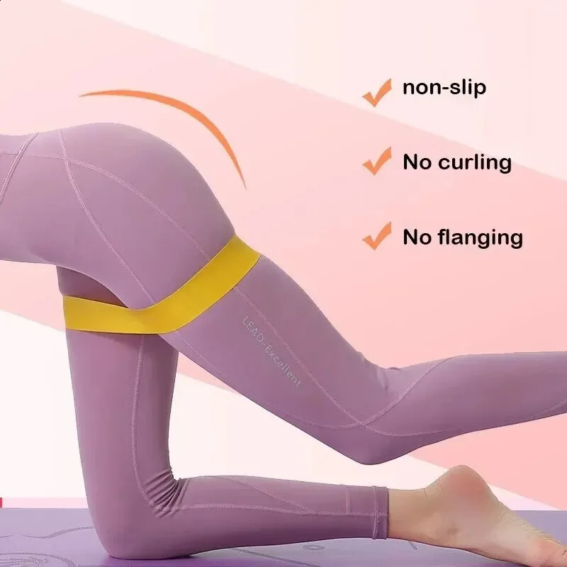1PC Yoga Tension Belt Fitness Elastic Resistance Squat Ring Stretching Exercise Home Gym Strap 241216