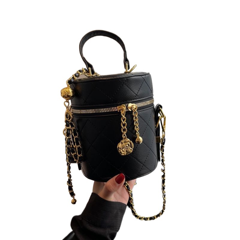 Free shipping 2025 Single Shoulder Bags for Women lady Bucket Handheld Cylinder Chain Crossbody Bag