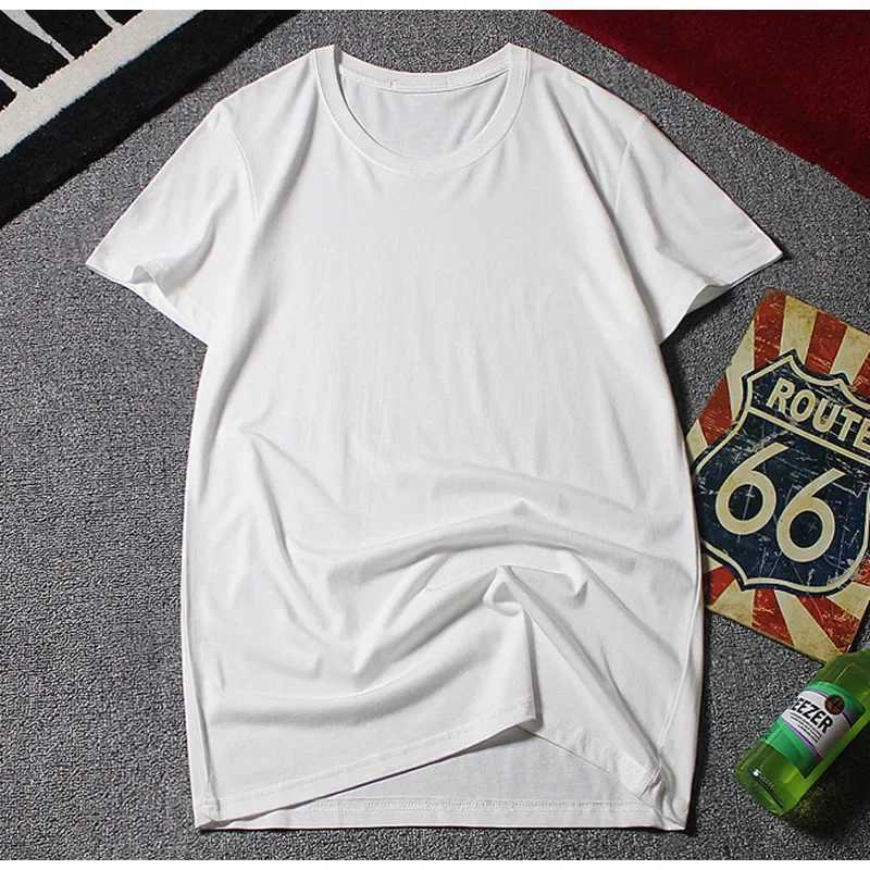Summer T-shirt Plus Large 6XL Mens Casual 8XL 0XL Cotton Simple Home T-shirt Solid Color Black W241223