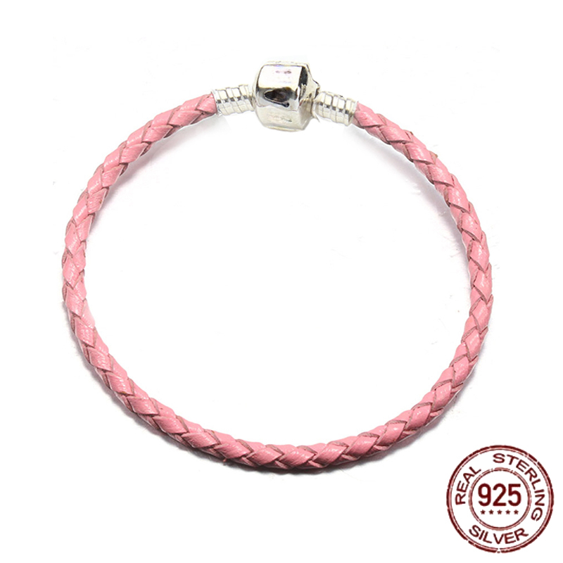 2024 New Popular Silver Summer Style Red Leather Rope Letter Bracelet Is Suitable for Primitive DIY Fashion Jewelry Accessories