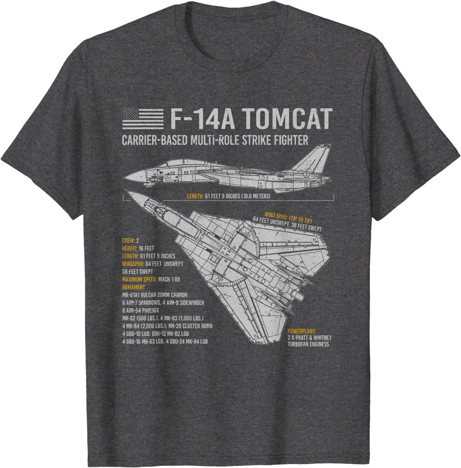 F-4 Tomcat F4 aircraft blueprint mens T-shirt short sleeved casual 00% cotton O-neck summer shirt W241223
