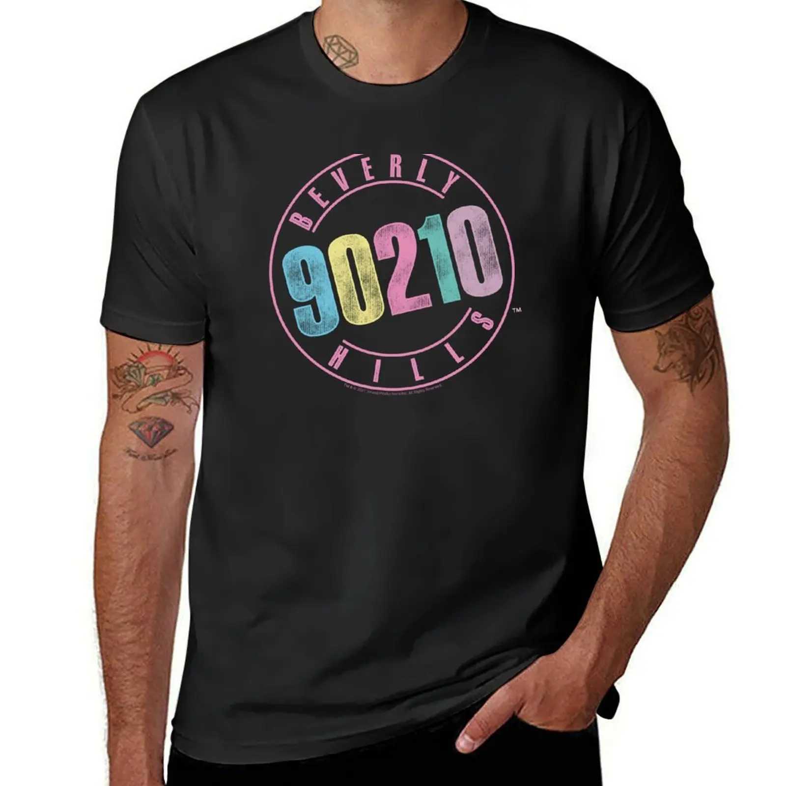 Beverly Hills 9020 Retro Pastel Retro T-shirt Kavay Dress Flat Top Mens Flat Top T-shirt W241223