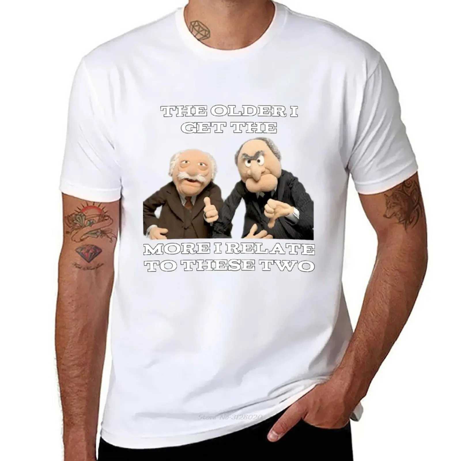 Staler and Waldorf haters will hate T-shirts plus size tops vintage short sleeved T-shirts pure white T-shirts mens T-shirts W241223