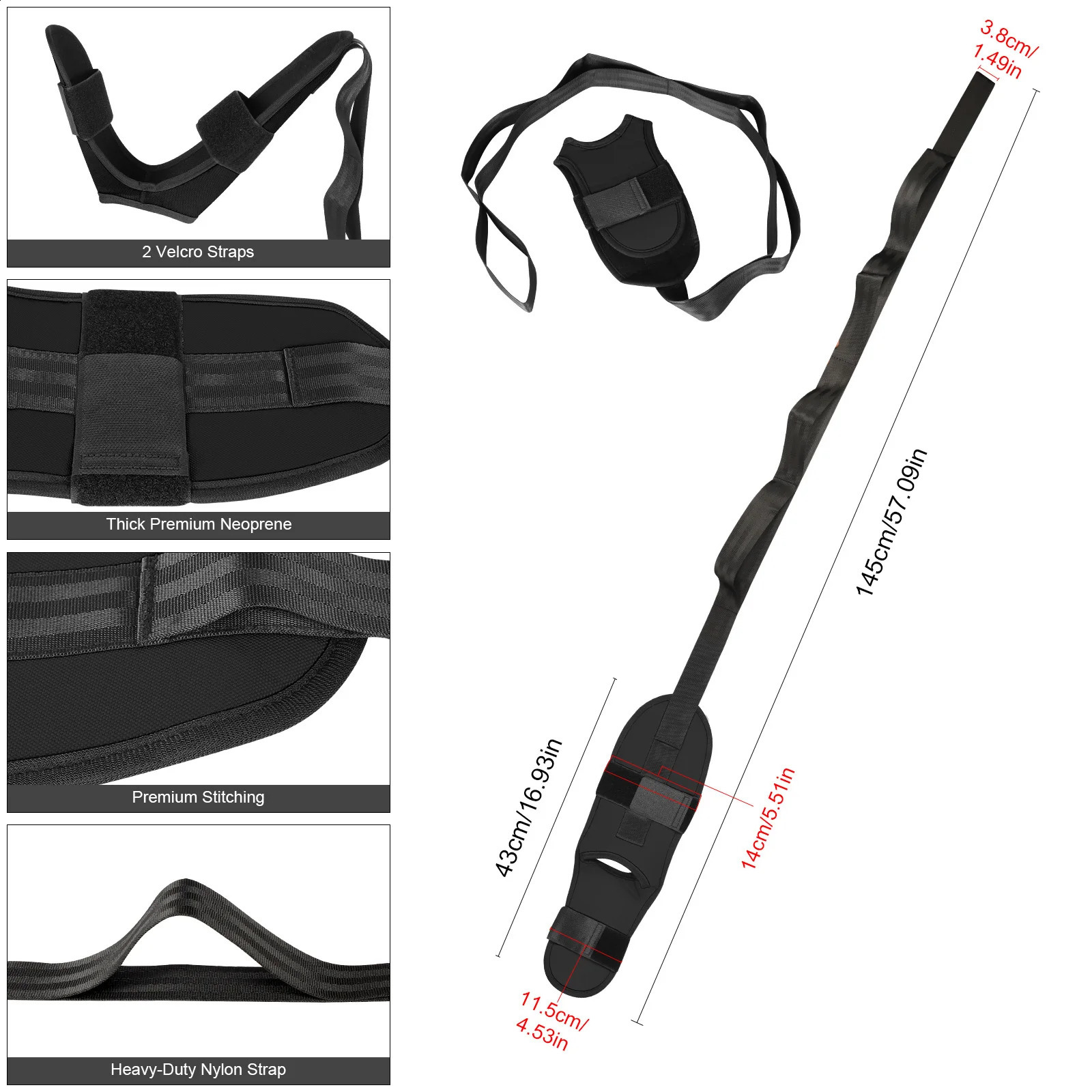 Fascia Stretcher Finally Flexible Again Yoga Strap Fasciitis Leg Training And Exercises Dance Gymnastics Ballet Stretching 241216
