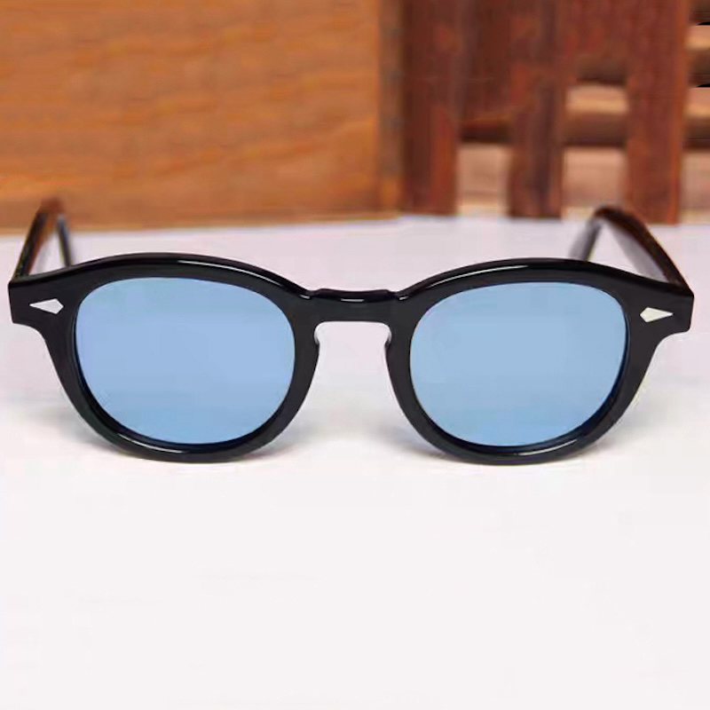 Lemtosh Johnny Depp Sunglasses Top Quality Polarized Men Acetate Sun Glasses Round Women Handmade Luxury Brand Designer Vintage Retro Driver's Sh