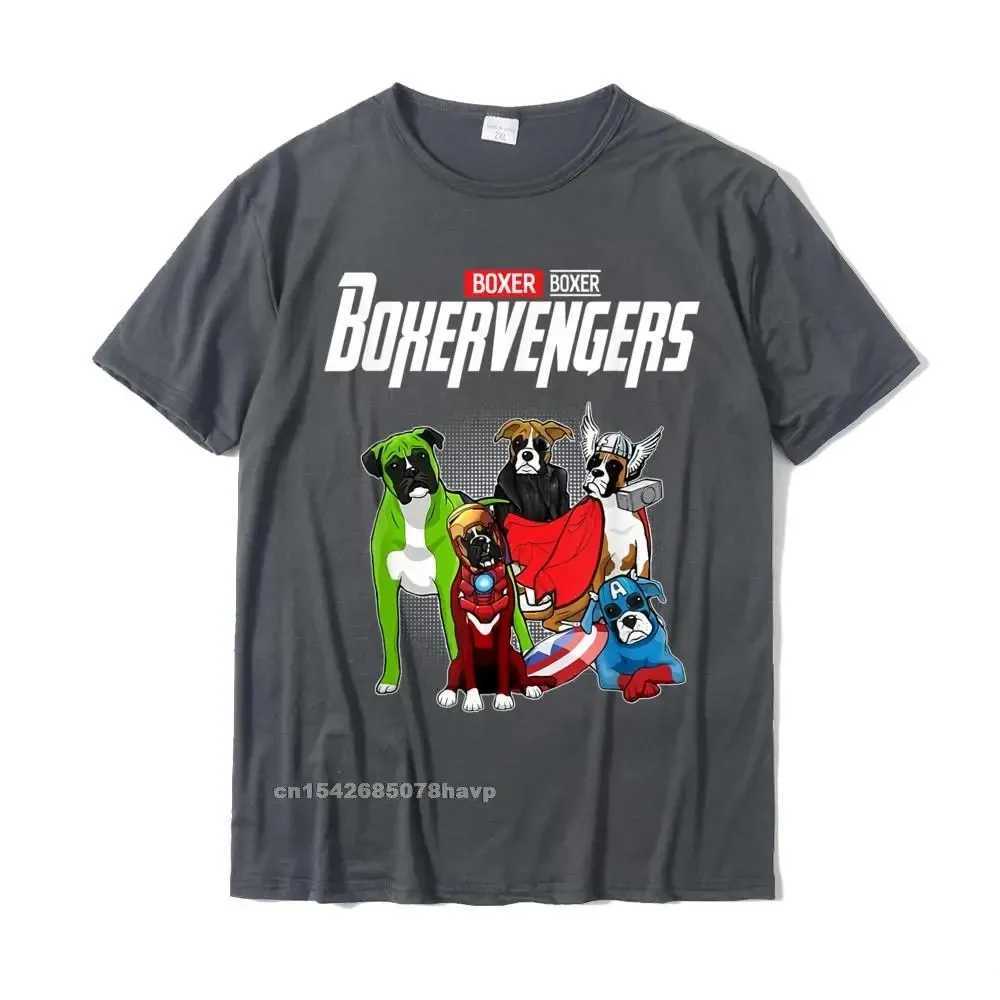 Boxervengers T-shirt Fun Dog Boxer Shirt Gift T-shirt Cotton Mens Top Simple Style T-shirt Coupon Personalization W241223