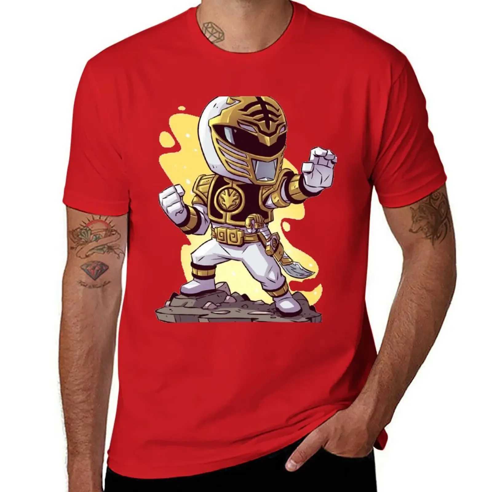 White Power T-Shirt Ranger Oversized Kavay Dress Mens Plain Heavy duty Round Neck Set Fun Retro Graphics 2024 W241223