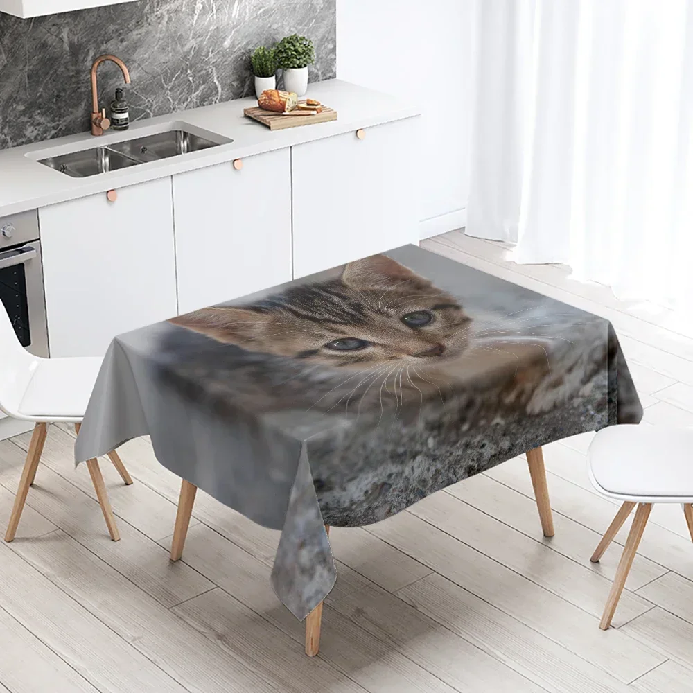 Tablecloth Party Restaurant Table Decoration Waterproof Rectangular Kitchen Kawaii New Home DN8
