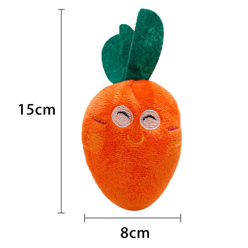 Soft Cute Carrot Chew Squeaker Sound Pet Puppy Supplies Plush Dog and Cat Toys with Squeaks Free shipping