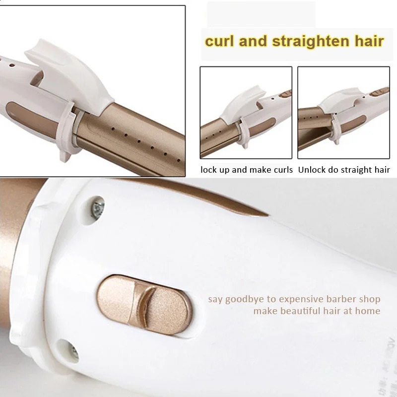 2 in 1 Mini Electronic Ceramic Hair Curler And Straightener Hair Waver Styling Tools 241224