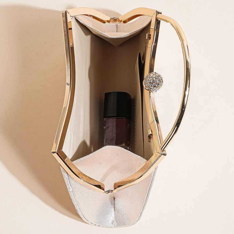 Pleated Handbag Clutch Bag Fashionable Dinner Bag High-end Diamond Embellished Dress Bag Master Bag Celebrity Cheongsam Bag 240920