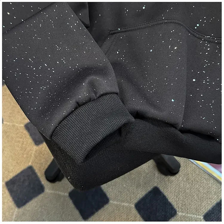 American retro high street full of stars sweater women loose fashion hooded coat Joker casual coat in autumn and winter. 241217