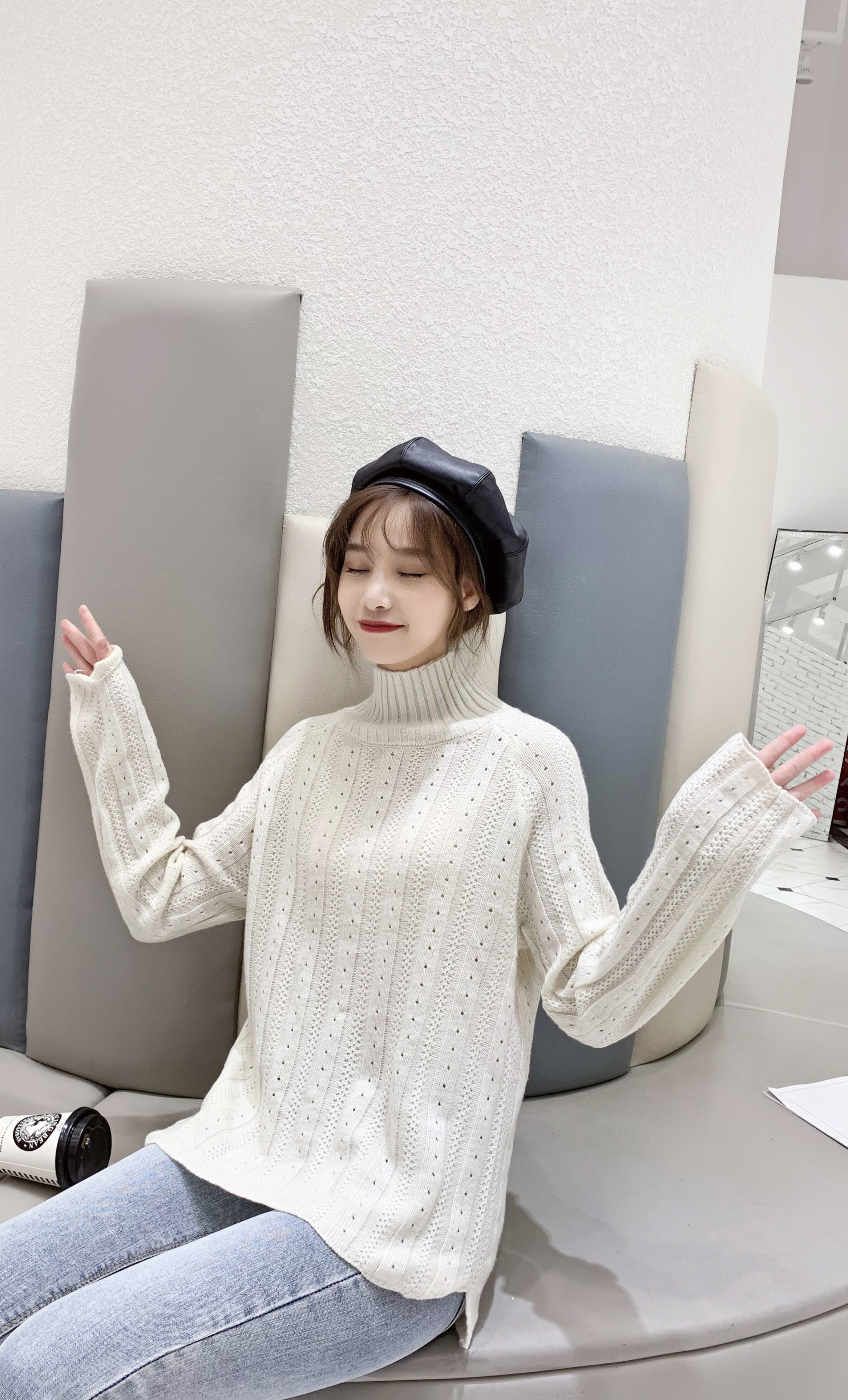 High-End Women's Wool Sweater for Fall & Winter - Fashionable Slim Fit Design