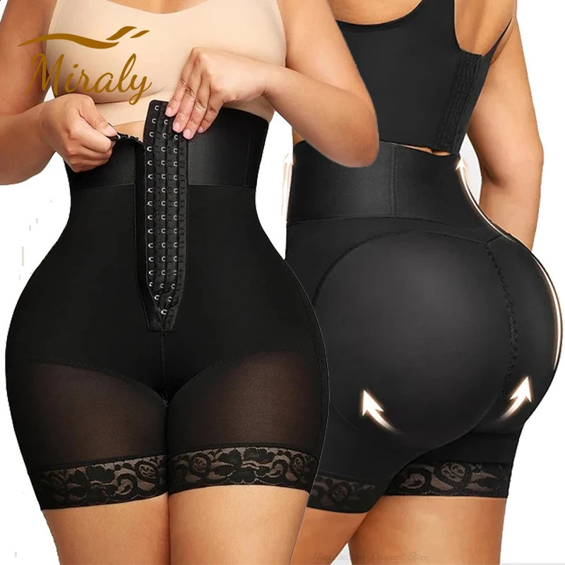 Women Fajas Colombianas Shapewear 3 Boned Sculpt Booty Shorts High Waist Trainer Body ShaperTummy Control Underwear Shaping 241224