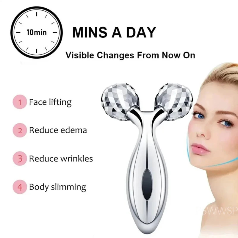 3D Roller Massager Beauty Device For Muscle Lifting Skin Care Manual Women Men 241213