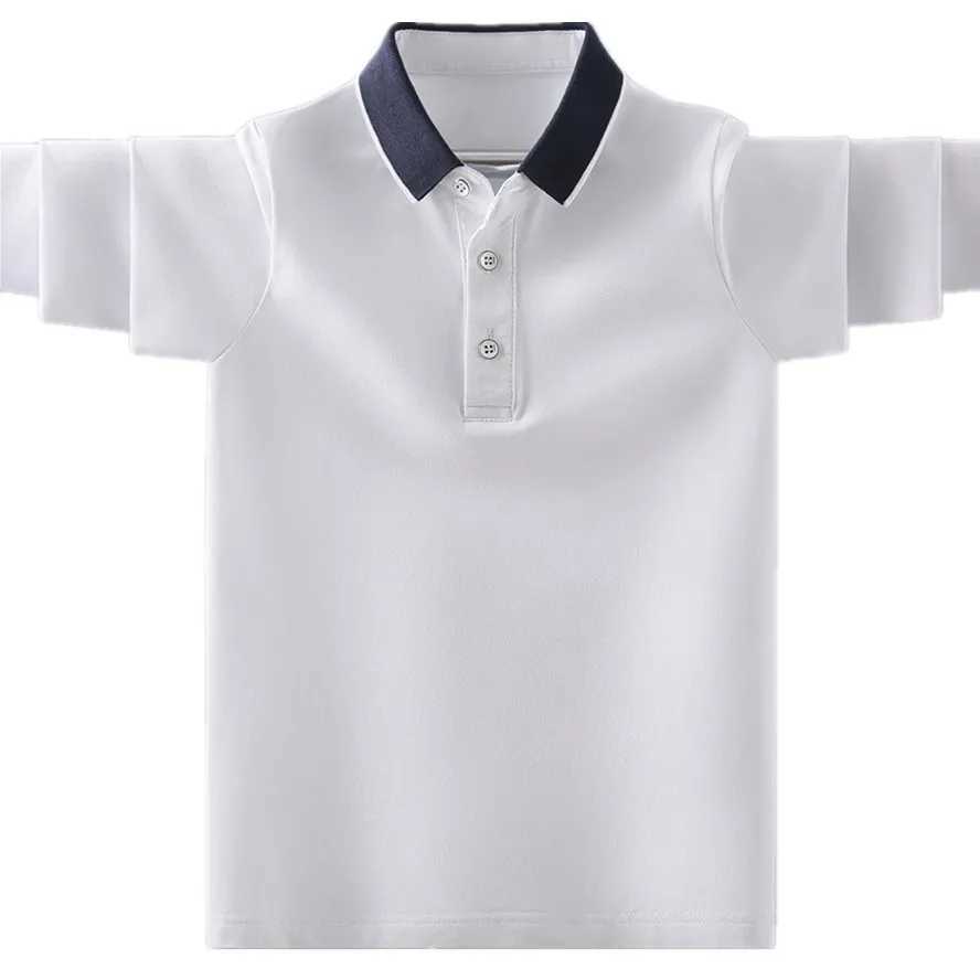 Childrens polo shirt fashion brand design childrens casual long sleeved top teenagers and boys 4 6 8 10 12 14 year clothing W241223