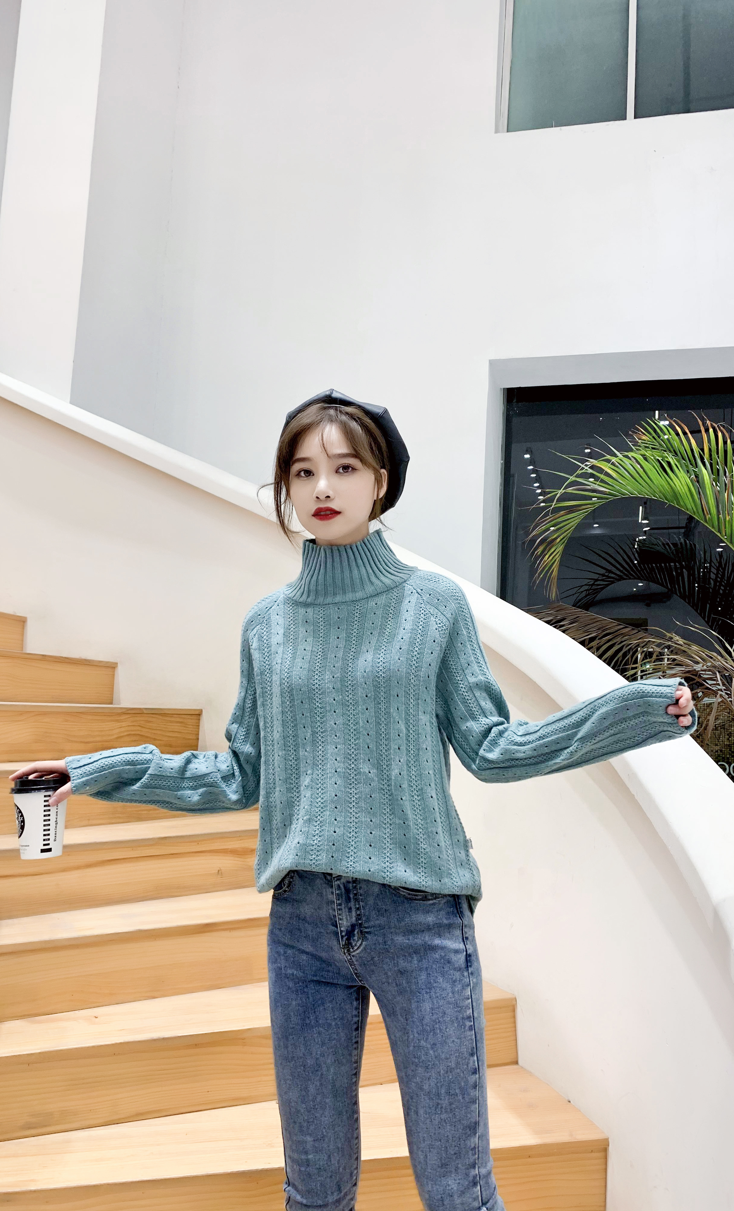 High-End Women's Wool Sweater for Fall & Winter - Fashionable Slim Fit Design