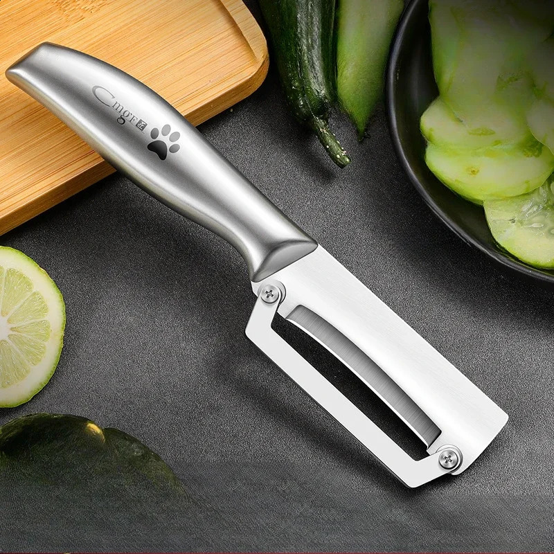 Pineapple peeling knife thick stainless steel pumpkin peeling machine kitchen special polishing tool household sugar stick polishing knife 241223